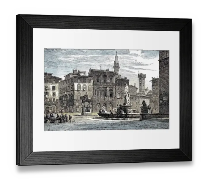 Framed Print : The fountain, Fountain of Neptune