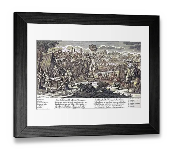 Framed Print : Prussian troops during the Seven Years War Framed Print : Prussian troops during the Seven Years War
