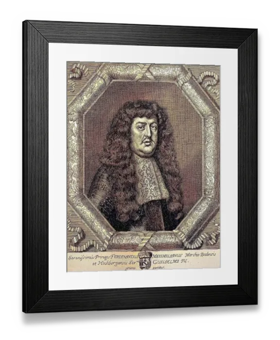 Framed Print : Hereditary Prince Ferdinand Maximilian of Baden