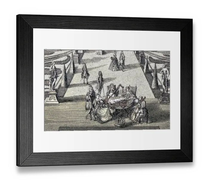 Framed Print : Society in the garden of a house in Josefstadt in Vienna Framed Print : Society in the garden of a house in Josefstadt in Vienna