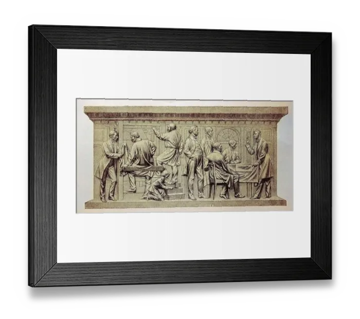 Framed Print : In a weaving mill, a relief by Friedrich Drake on the monument to Beuths zu Kiss in Berlin Framed Print : In a weaving mill, a relief by Friedrich Drake on the monument to Beuths zu Kiss in Berlin