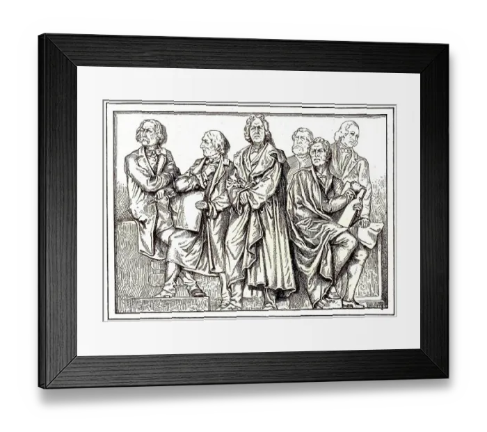 Framed Print : From left Wilhelm von Kaulbach