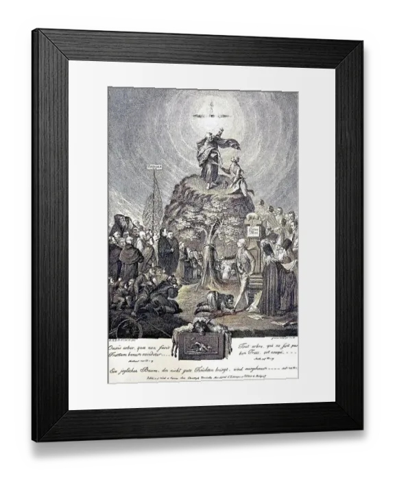 Framed Print : Allegory of the Dissolution of the Monasteries by Joseph II