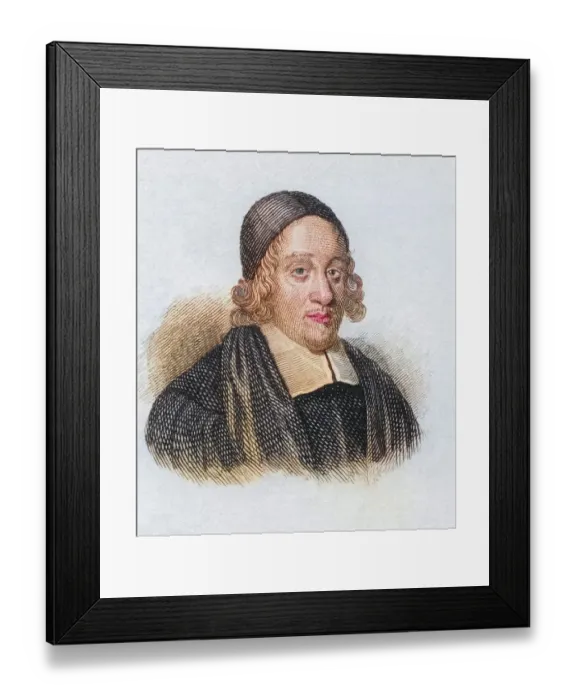 Framed Print : John Lightfoot 1602 to 1675, English clergyman and rabbi