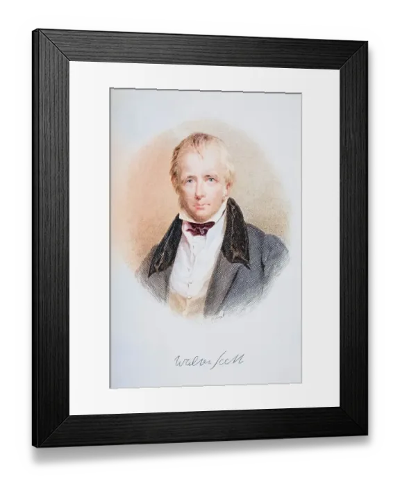 Framed Print : Sir Walter Scott, 1771-1832, Scottish novelist Framed Print : Sir Walter Scott, 1771-1832, Scottish novelist
