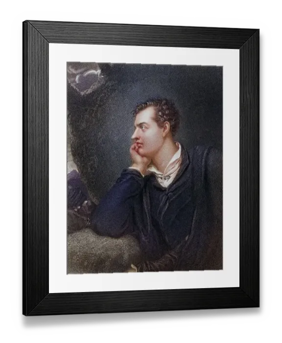Framed Print : George Gordon, Lord Byron 1788-1824