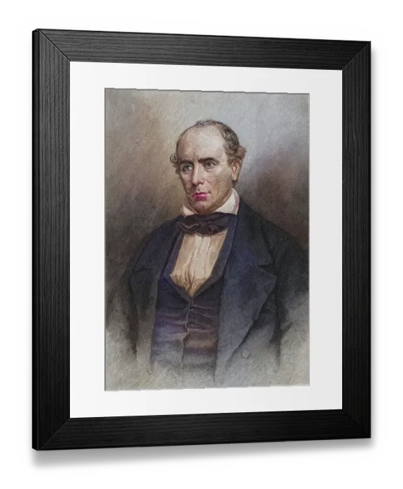 Framed Print : Elisha Mitchell (1793-1857) American naturalist and explorer