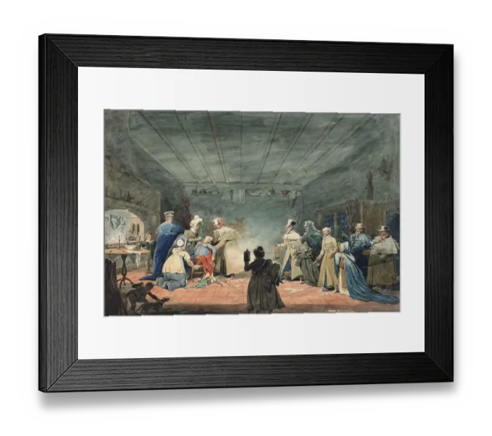 Framed Print : Hospitality of a farmer to travellers in a carriage that has broken down Framed Print : Hospitality of a farmer to travellers in a carriage that has broken down
