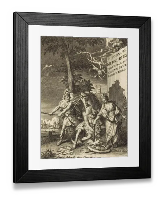 Framed Print : Dream of Mercury with Unicorn and Peace
