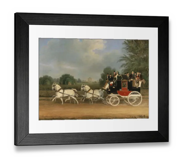 Framed Print : The London-Faringdon carriage passes Buckland House