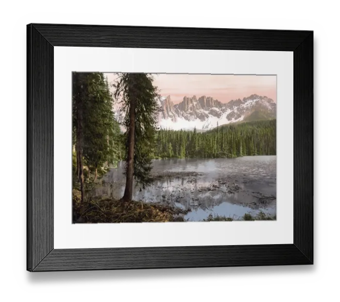 Framed Print : The lower Lake Carezza, South Tyrol Framed Print : The lower Lake Carezza, South Tyrol