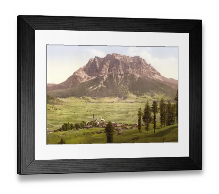 Framed Print : Lermoos, with the Zugspitze, Tyrol Framed Print : Lermoos, with the Zugspitze, Tyrol