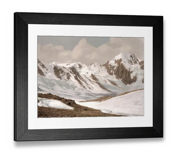Framed Print : Ortler, Madritschjoch, with Koenigsspitze