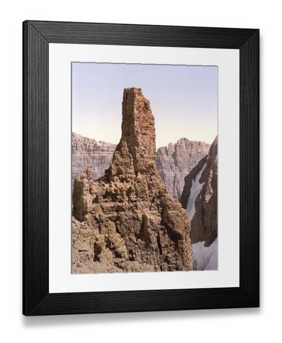 Framed Print : The mountain tower in the Sella Group formerly Tyrol Framed Print : The mountain tower in the Sella Group formerly Tyrol