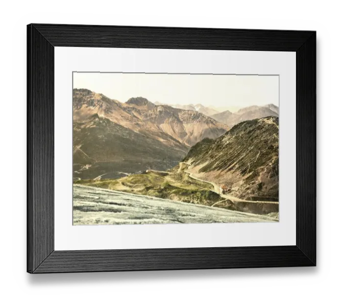 Framed Print : Stilfserjoch, Stilfser Joch, Ferdinandhaus and Silvretta mountain group