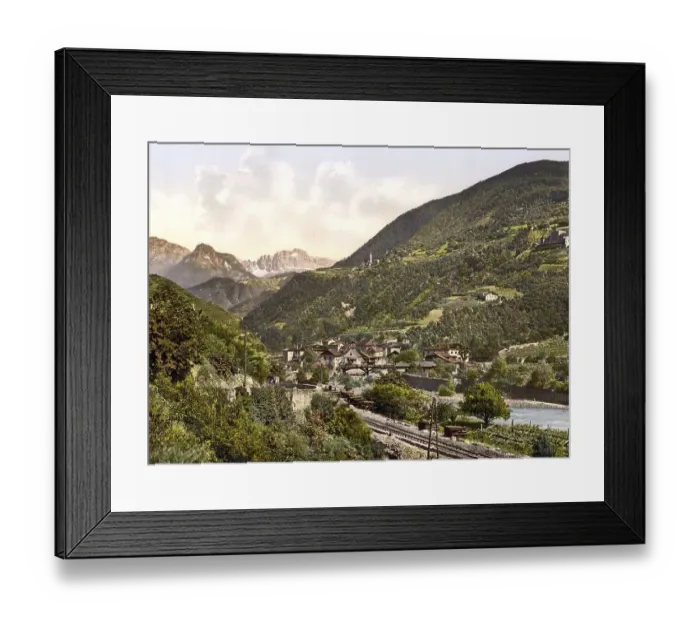 Framed Print : View of the rose garden, a mountain range of the Dolomites in South Tyrol Framed Print : View of the rose garden, a mountain range of the Dolomites in South Tyrol