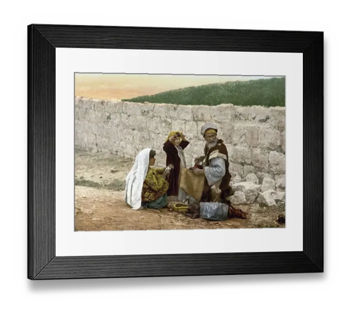 Framed Print : Travelling shoemaker in Jerusalem