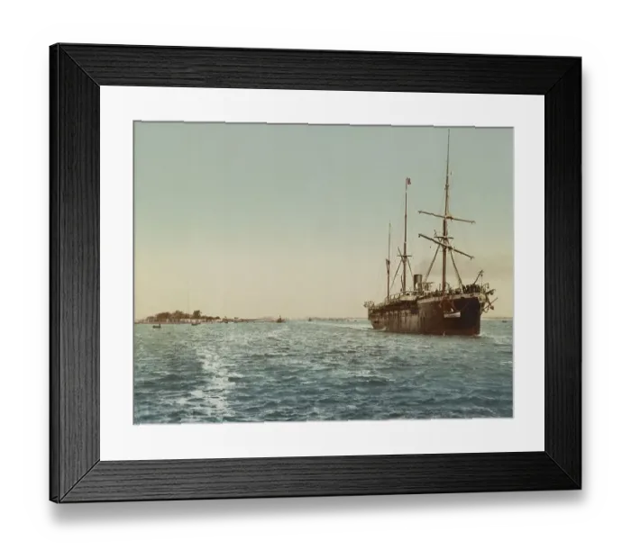 Framed Print : Suez Canal, the Salt Lake, Egypt