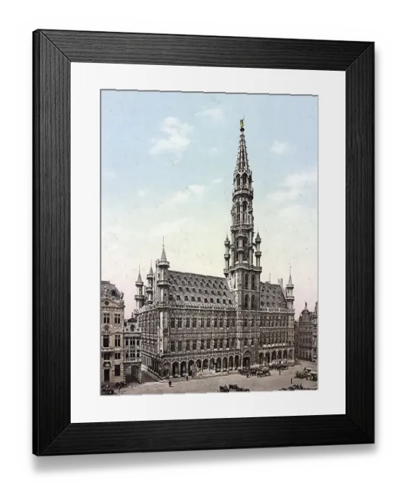 Framed Print : The town hall of Brussels, Belgium Framed Print : The town hall of Brussels, Belgium