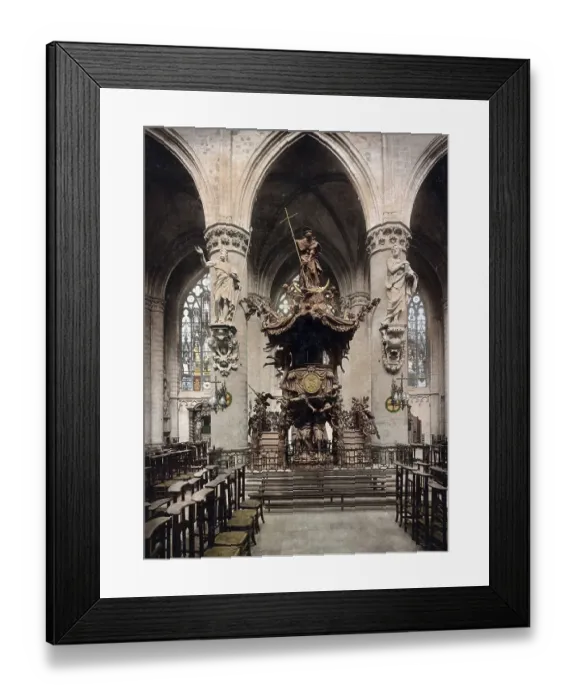Framed Print : Interior, Cathedral of St Michael and St Gudula Framed Print : Interior, Cathedral of St Michael and St Gudula