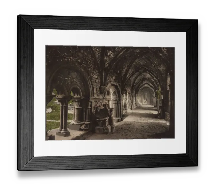 Framed Print : Ghent. Abbey of St Bavon. The cloister