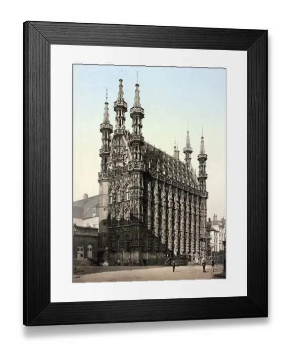 Framed Print : Louvain. The Town Hall, Belgium