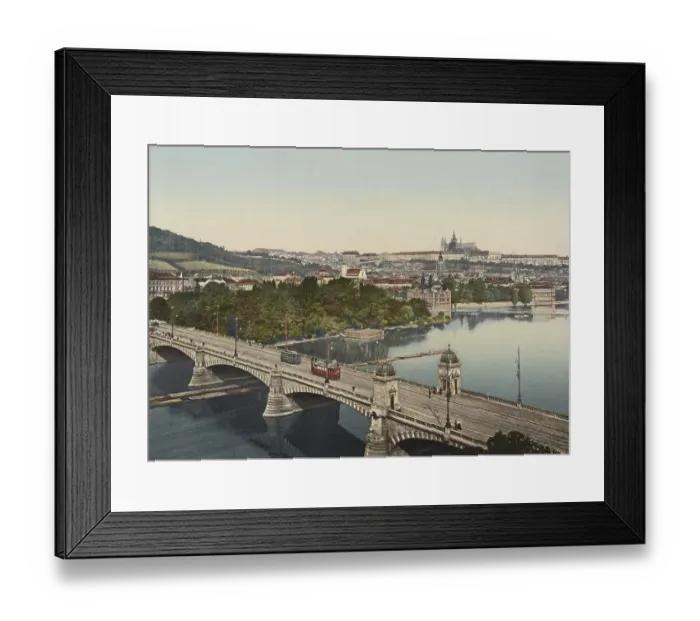Framed Print : The Emperor Franz Bridge with Hradschin in Prague Framed Print : The Emperor Franz Bridge with Hradschin in Prague