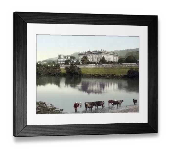 Framed Print : Front view of Chatsworth House