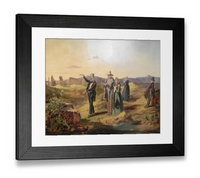 Framed Print : English Tourists, Painting by Carl Spitzweg