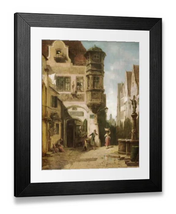 Framed Print : Der verliebte Provisor, Painting by Carl Spitzweg