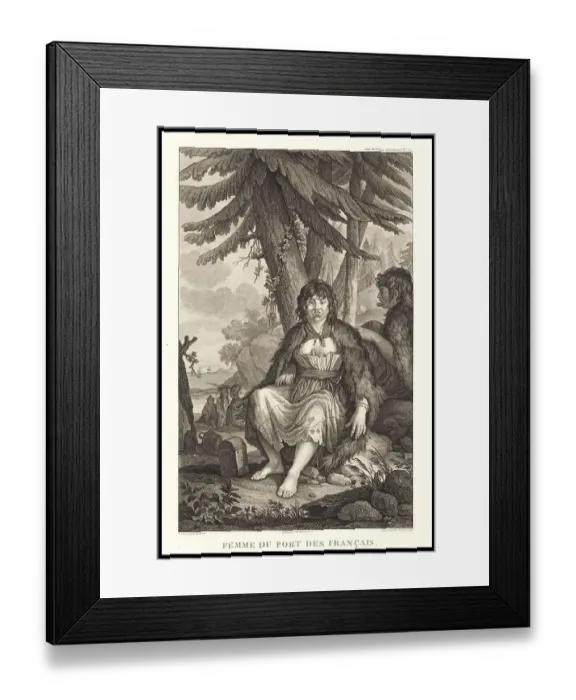 Framed Print : Woman from Port des Francais, Historical Framed Print : Woman from Port des Francais, Historical