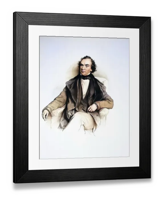 Framed Print : Bogumil Dawison (born 15 May 1818 in Warsaw)
