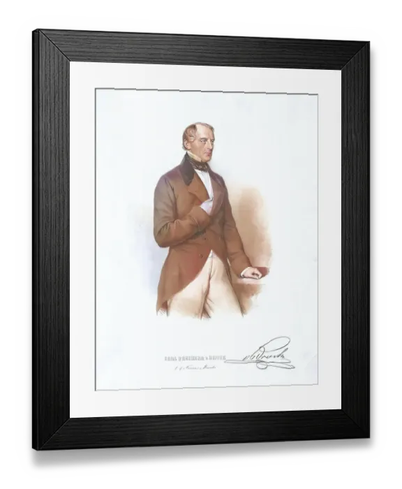Framed Print : Karl Ludwig Bruck, since 1844 Knight of Bruck