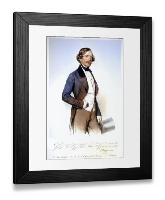 Framed Print : Carl Ritter von Ghega (born 10 January 1802 as Karoli de Ghega in Venice)