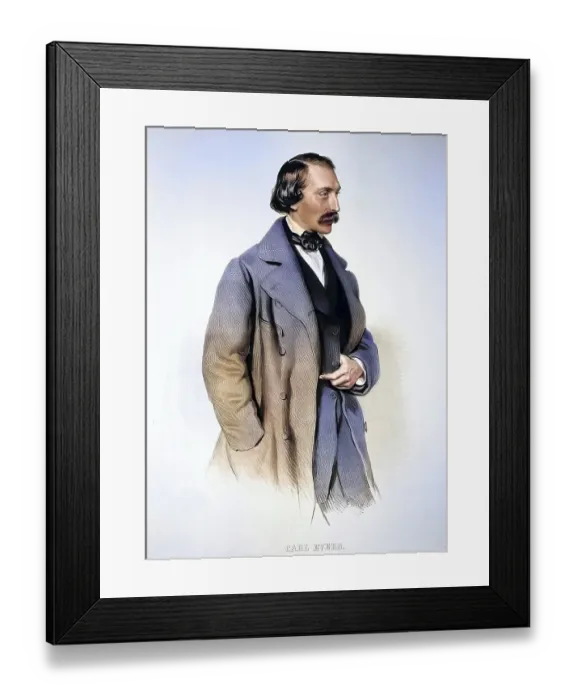 Framed Print : Carl Evers (born 8 April 1819 in Luebeck)