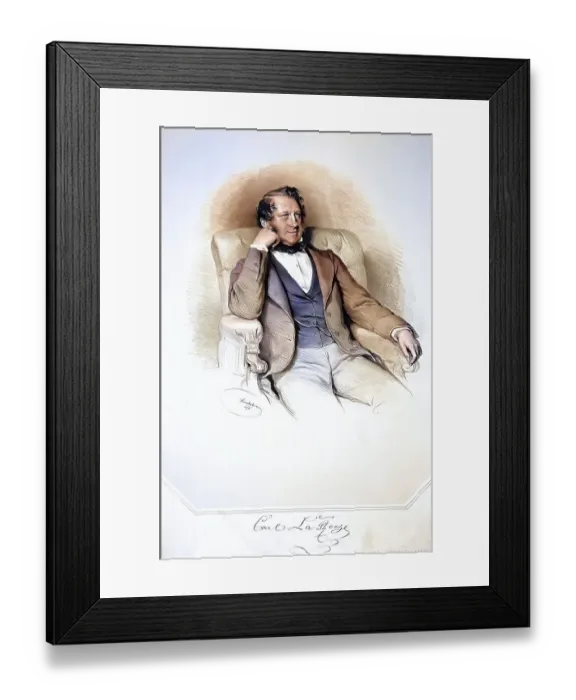 Framed Print : Johann Carl August La Roche, from 1873 Ritter von La Roche Framed Print : Johann Carl August La Roche, from 1873 Ritter von La Roche
