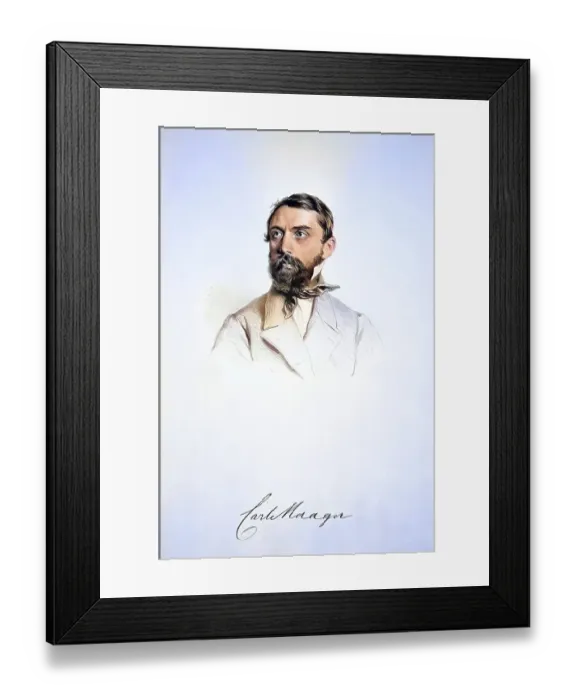 Framed Print : Carl Maager, (1813-1887), merchant