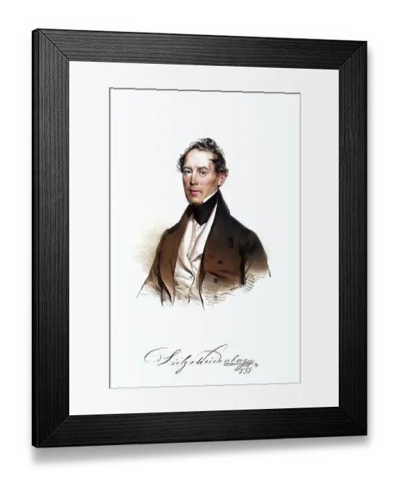 Framed Print : Johann Dietz von Weidenberg, 1838