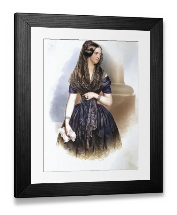 Framed Print : Floriane Attems (1793-1874) nee Countess Zichy