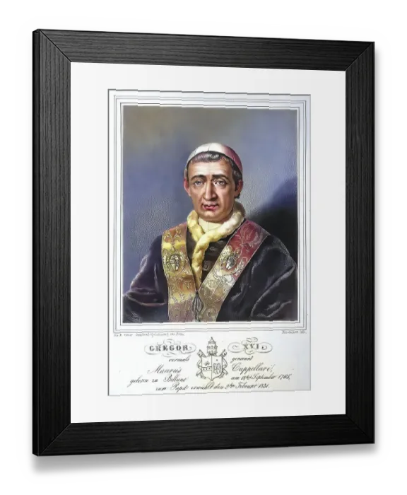 Framed Print : Gregory XVI (born 18 September 1765 in Belluno)