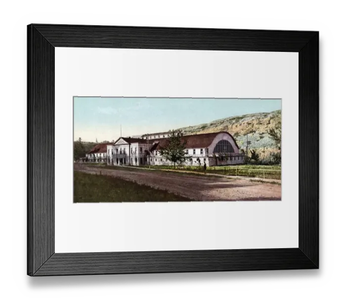 Framed Print : Plunge Baths, Bathhouse, Hot Springs