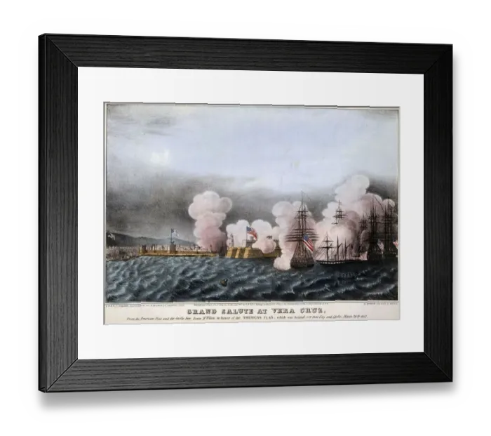 Framed Print : Mexican-American War 1846-1848: Battle of Vera Cruz