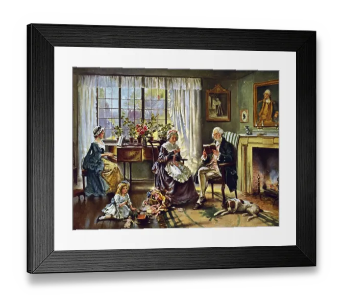 Framed Print : George Washington (1732-1799) First President of the United States of America (1789-1797)