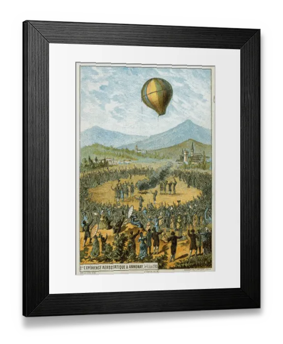 Framed Print : Joseph-Michel and Jacques-Etienne Montgolfier