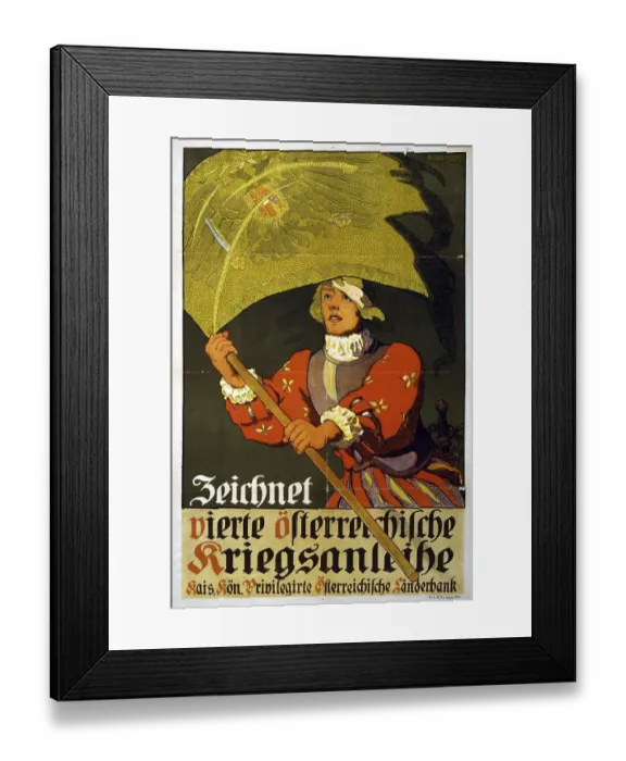 Framed Print : First World War 1914-1918: Subscribe to the 4th Austrian war bond