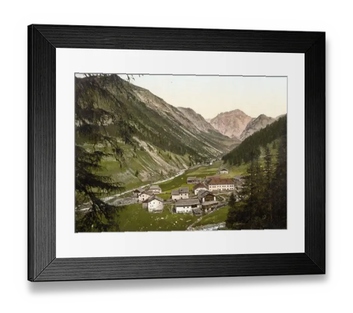 Framed Print : Upper Engadine, Scarl, Graubuenden