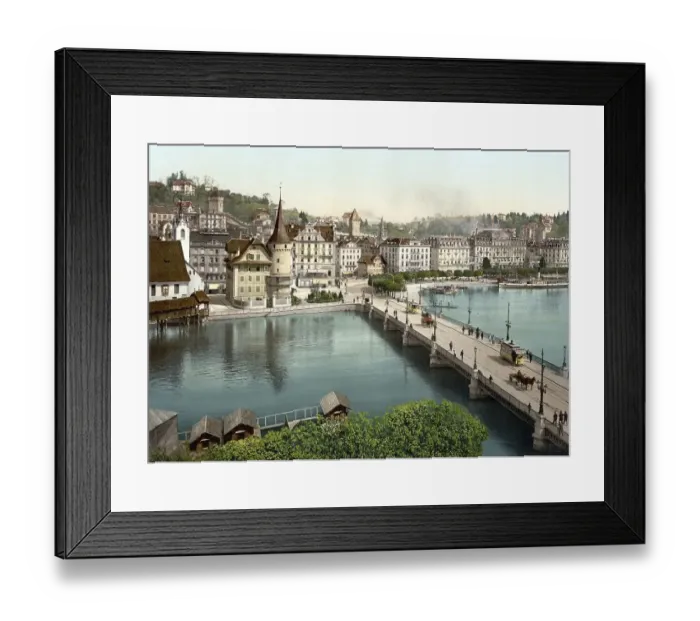 Framed Print : The Schweizerhofquai and the Neue Bruecke