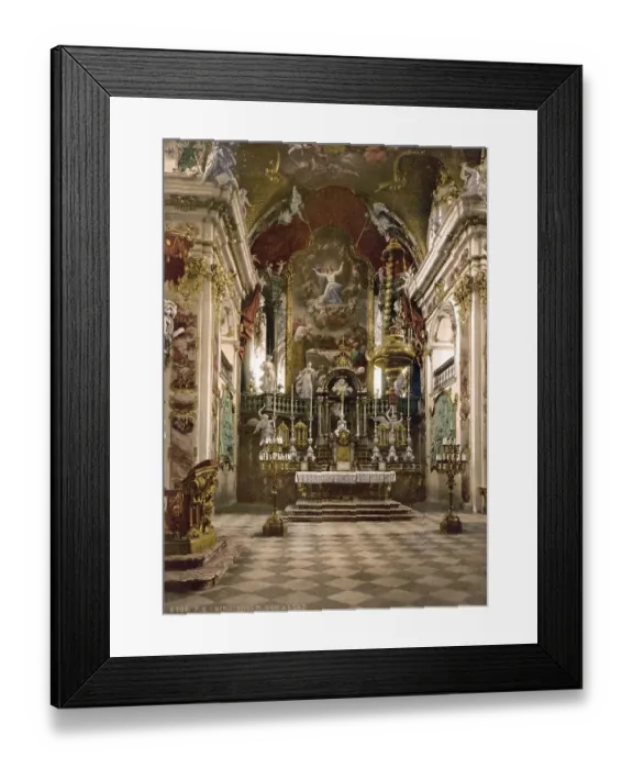 Framed Print : Einsiedeln, Altar in the pilgrimage church