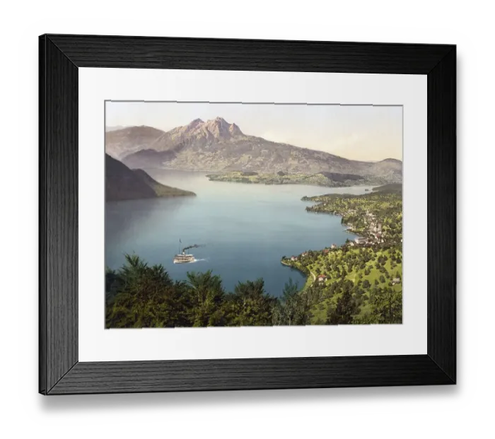 Framed Print : Lake Uri and Pilatus, Vierwaldstaettersee