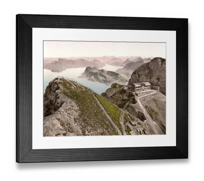 Framed Print : Railway, from Oberhaupt to Vierwaldstaettersee